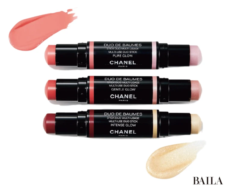 【CHANEL(シャネル)】デュオドゥボーム(上から)ピュアグロウ・ジェントル グロウ・ インテンス グロウ