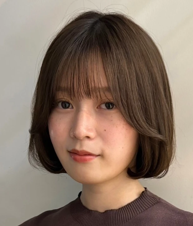 韓国風　髪型　タンバルモリ×コンパクトボブ