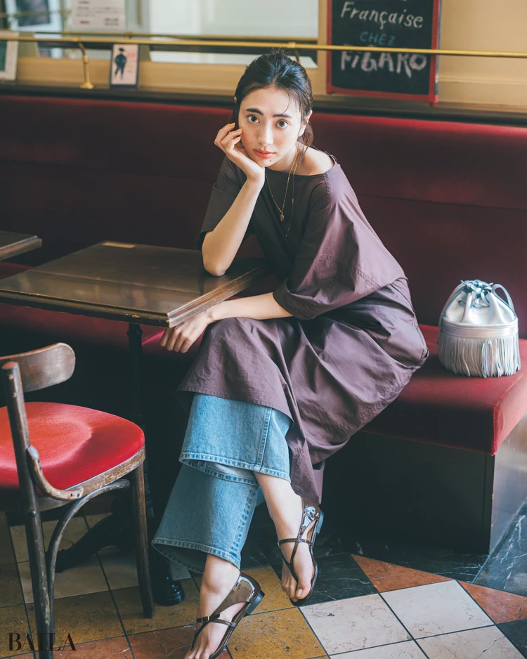 土屋はずき　ワンピースコーデ