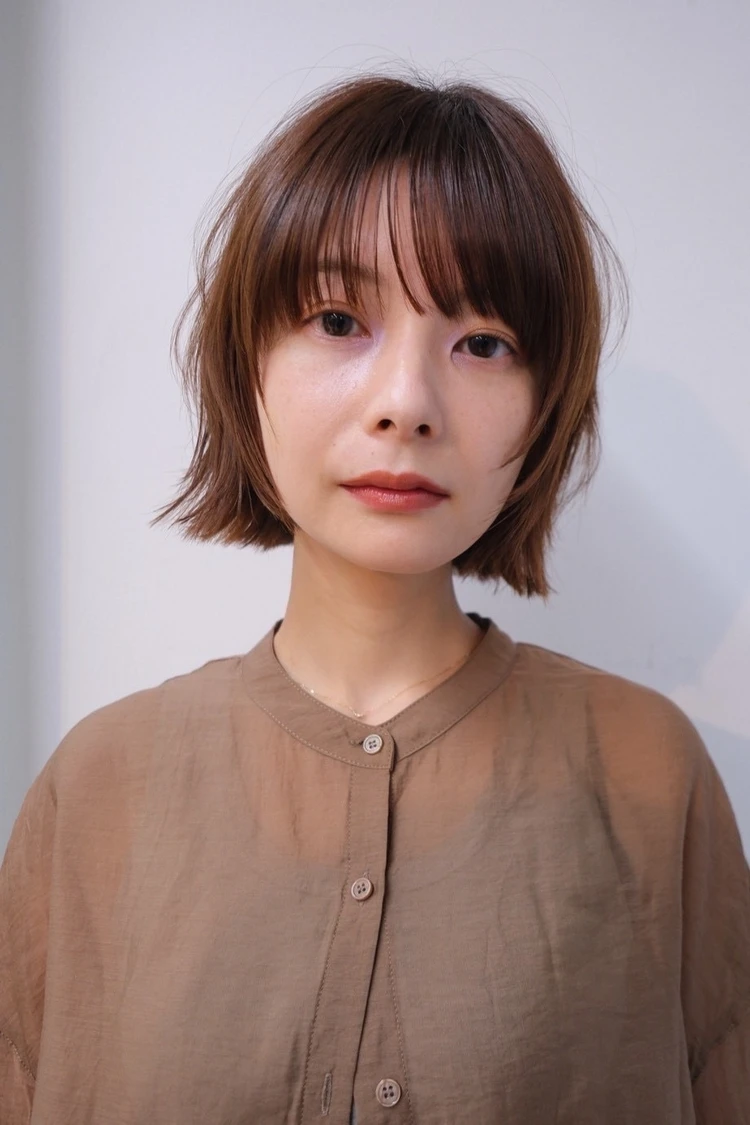 柔らかなコンパクトボブ 正面