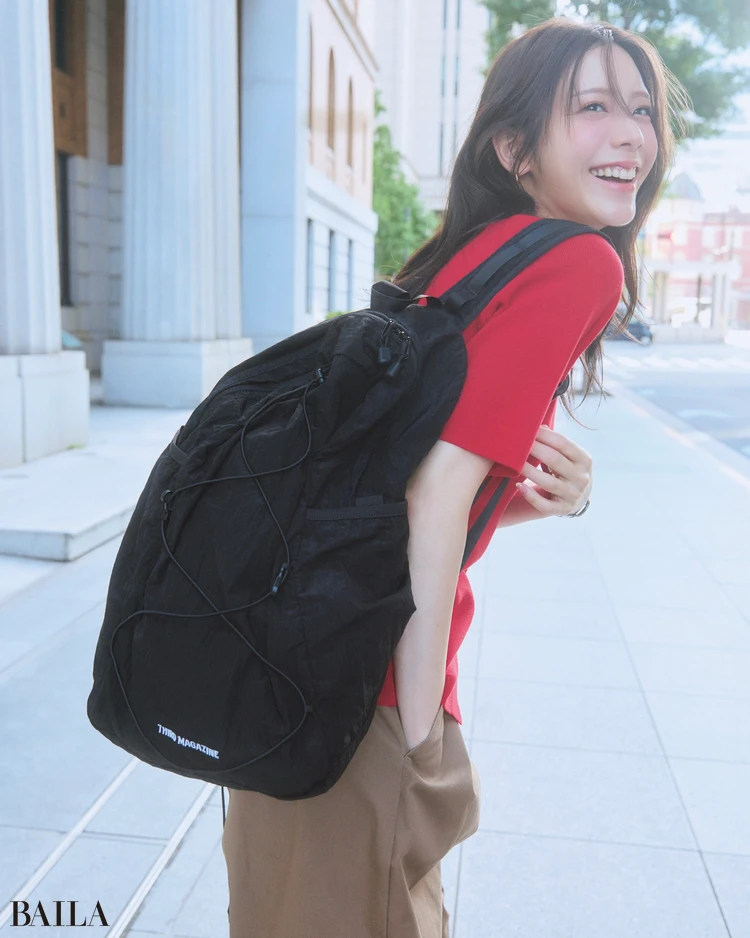 貴島明日香 リュックコーデ
