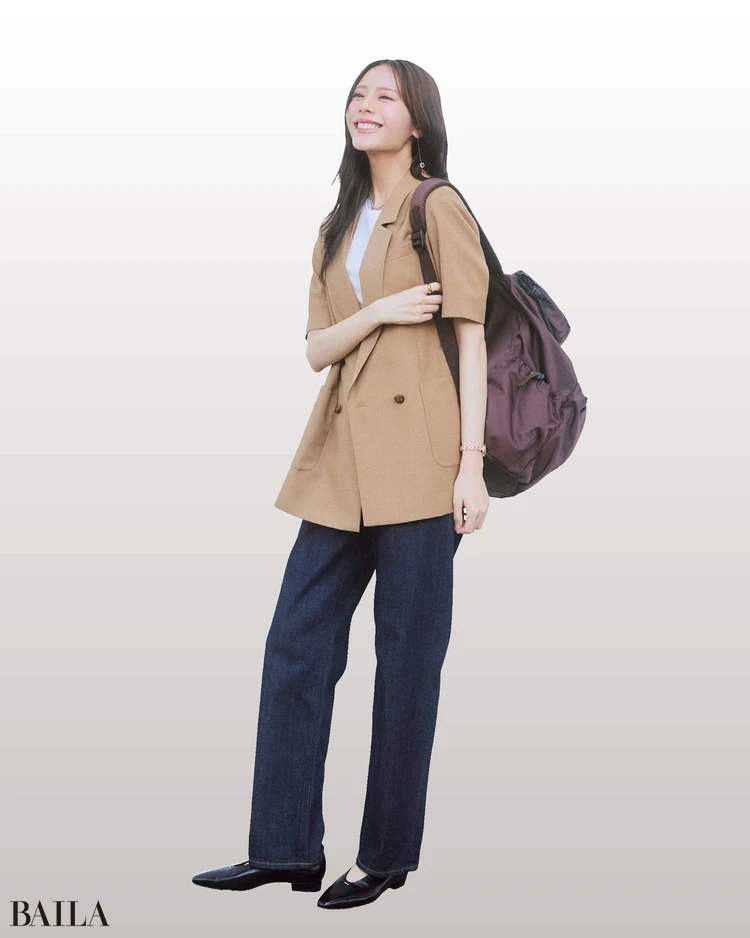 貴島明日香 リュックコーデ