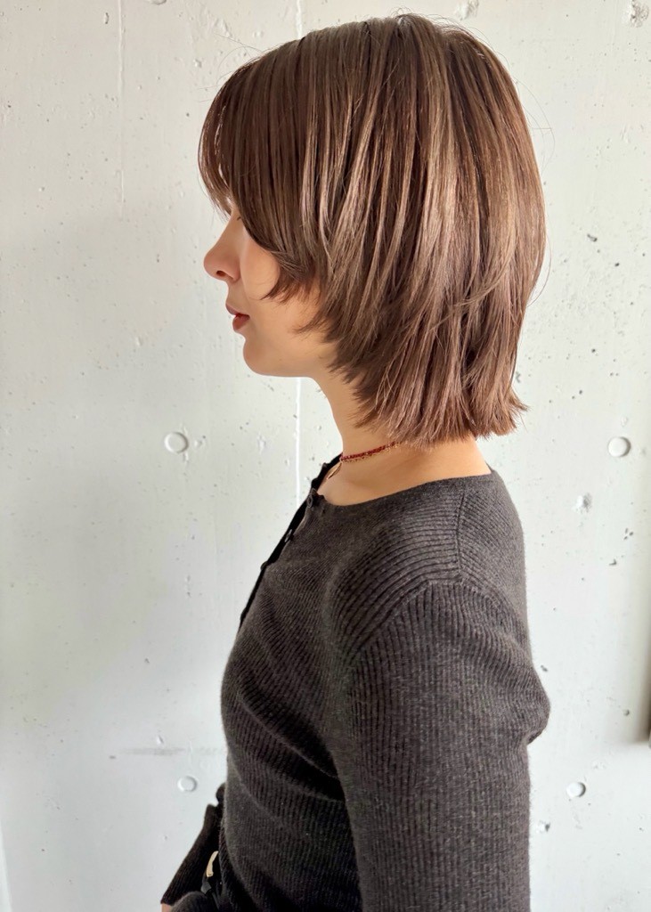 30代 髪型 ボブのサイド